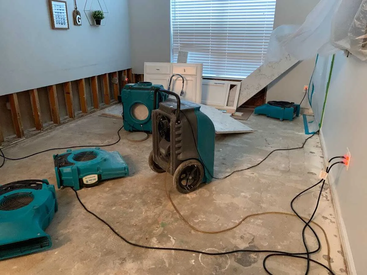 Dehumidifier in flood-cut room for Water Extraction & Removal in Almont